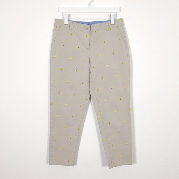 Talbots Embroidered Butterfly Chinos - Picture 1 of 8